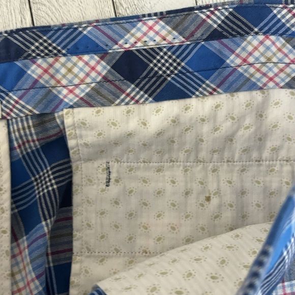 Peter Millar Golf Shorts Mens 40 Blue Plaid Cotton MS15B04 40x9 Casual Weekend - Picture 6 of 11